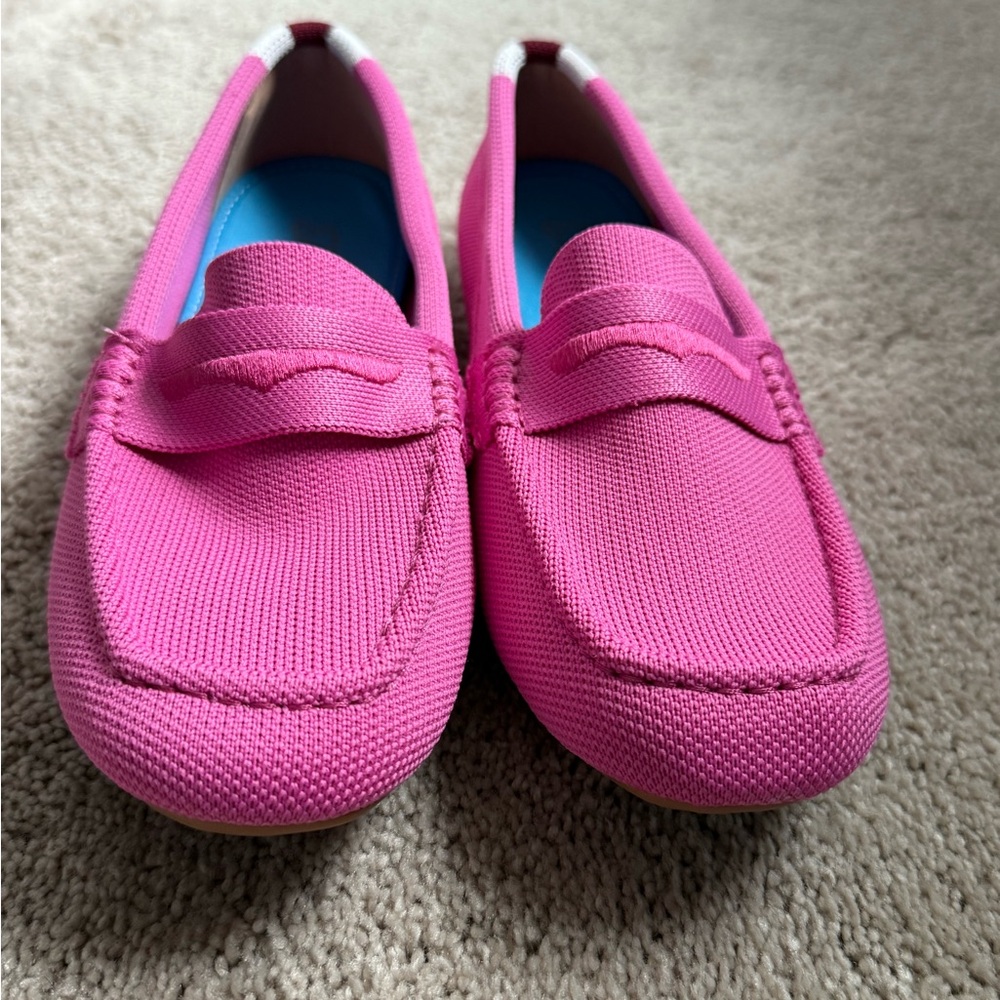NWOT Rothy’s The Driver Slip on Loafers in bright pink - Picture 5 of 5